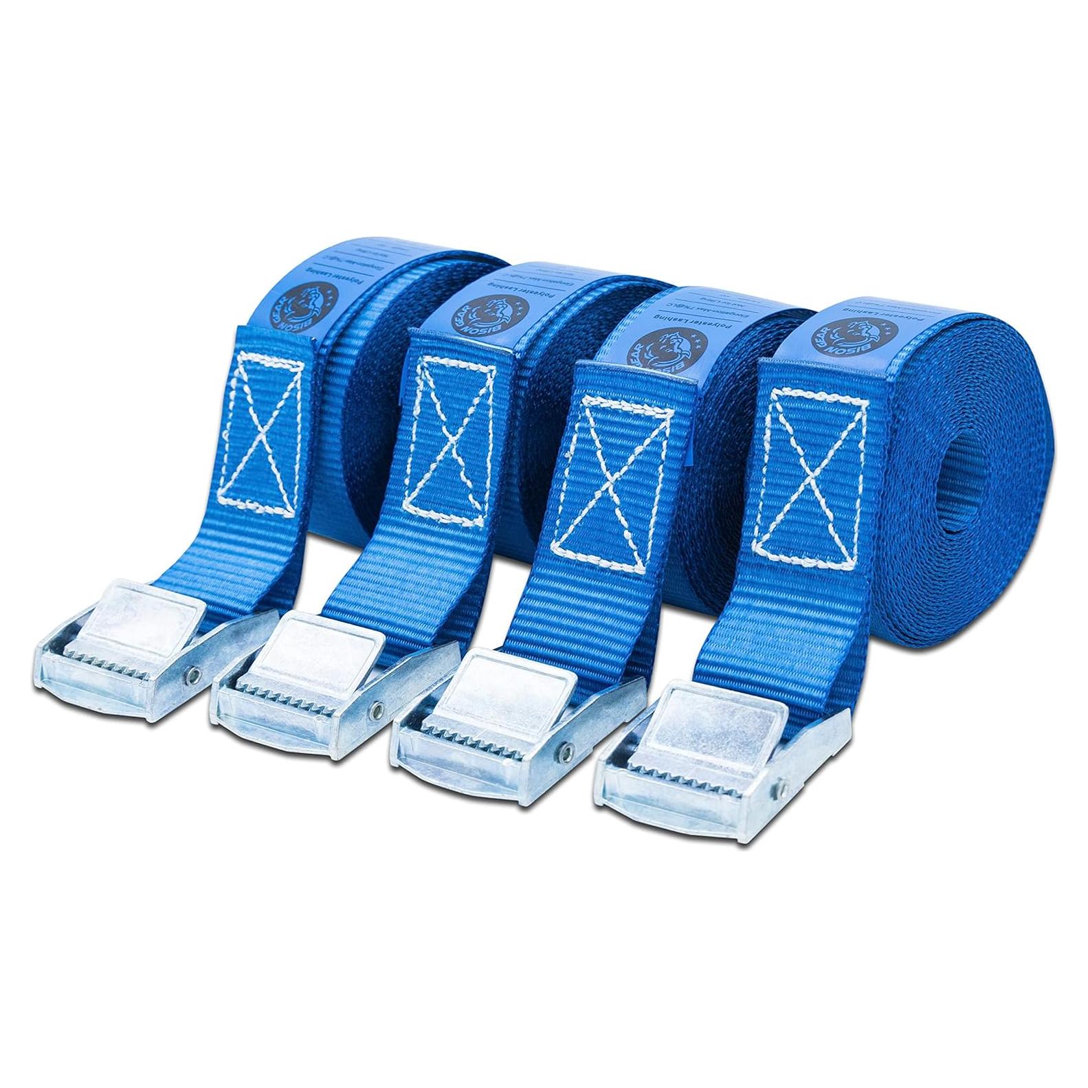 Correas de Amarre Bison Gear 4m x 25mm 550kg Resistencia UV