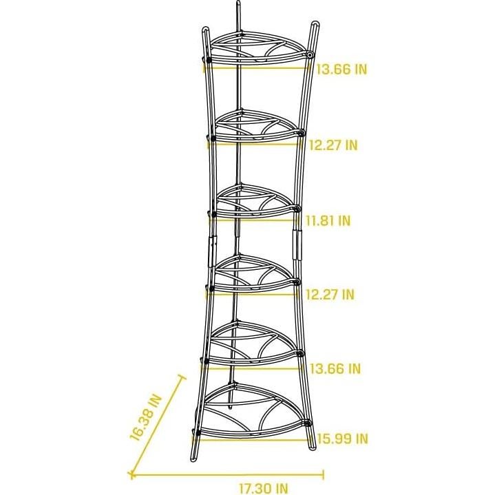 Torre de Almacenamiento de Utensilios Lodge 6 Niveles Acero Negro