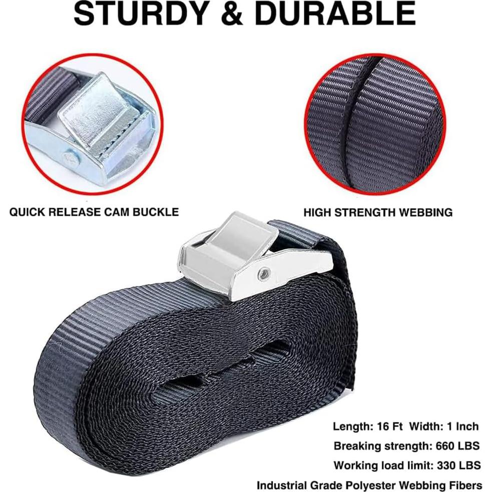 Correas de Sujeción para Kayak LE KAPMOZ 4 Paquetes 4.88m