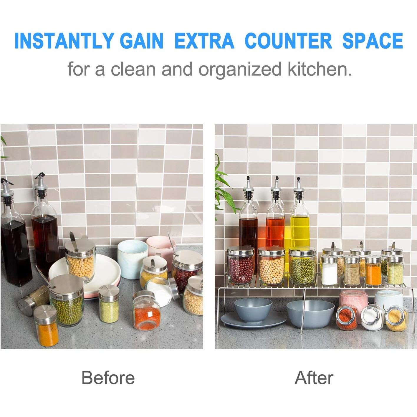 Estante de Almacenamiento Expandible Tomorotec, Acero Inoxidable, 32.5-57.8 cm