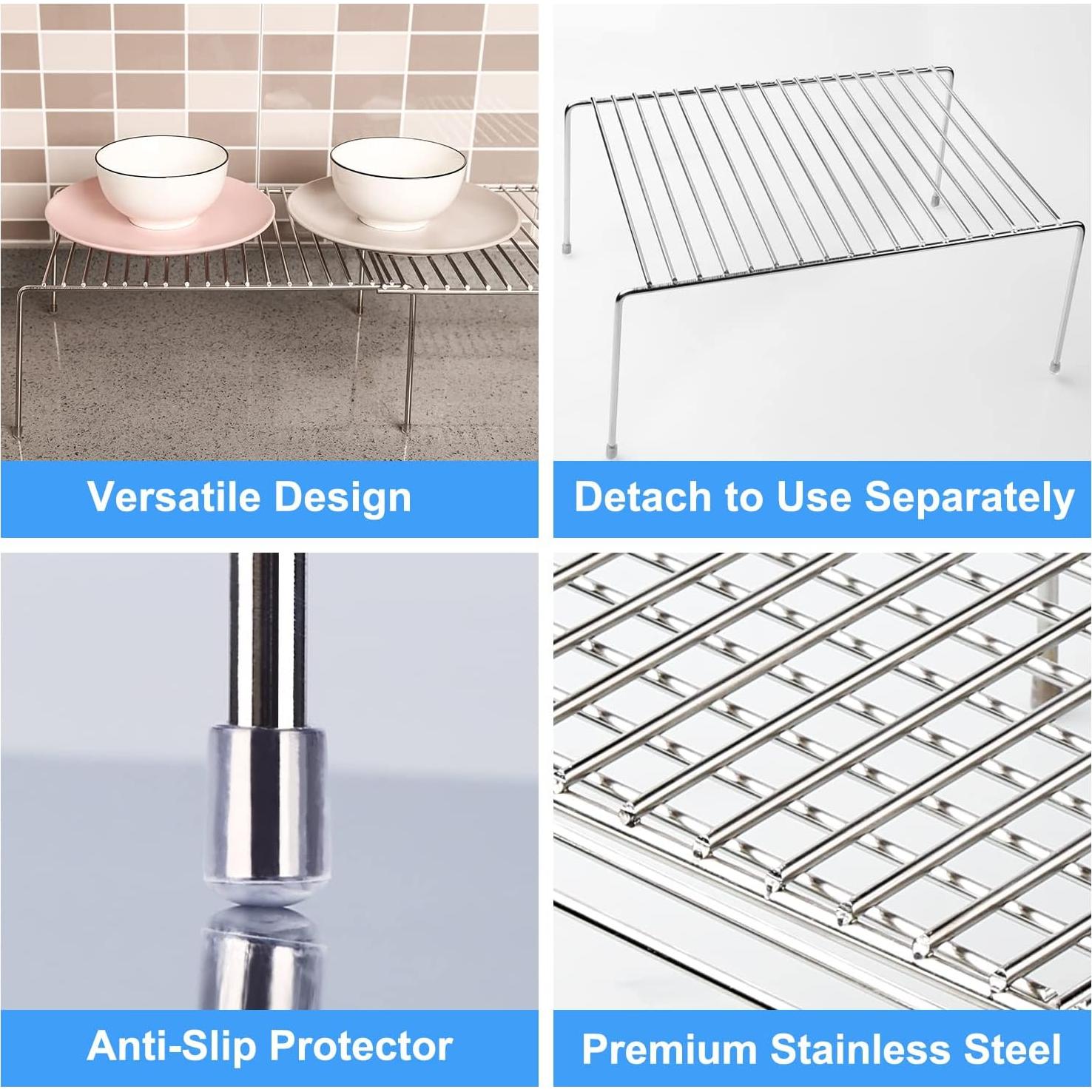 Estante de Almacenamiento Expandible Tomorotec, Acero Inoxidable, 32.5-57.8 cm