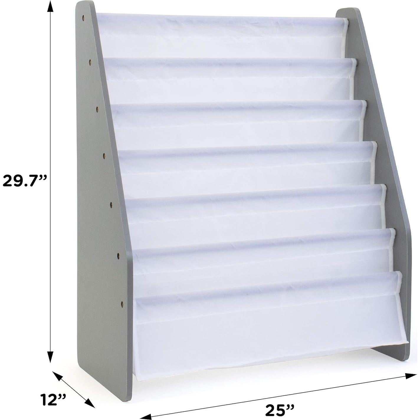 Estante de Libros Humble Crew 6 Niveles Gris/Blanco para Niños