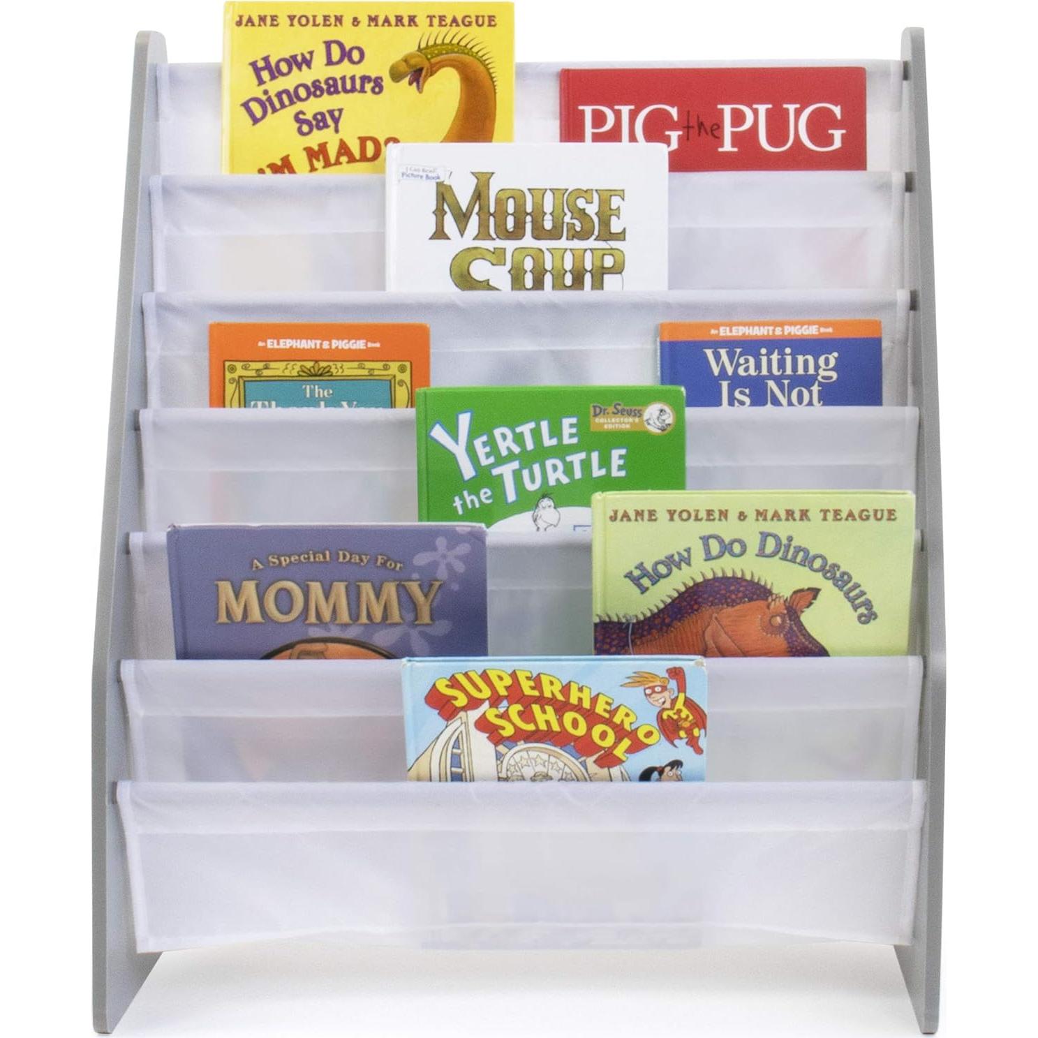 Estante de Libros Humble Crew 6 Niveles Gris/Blanco para Niños