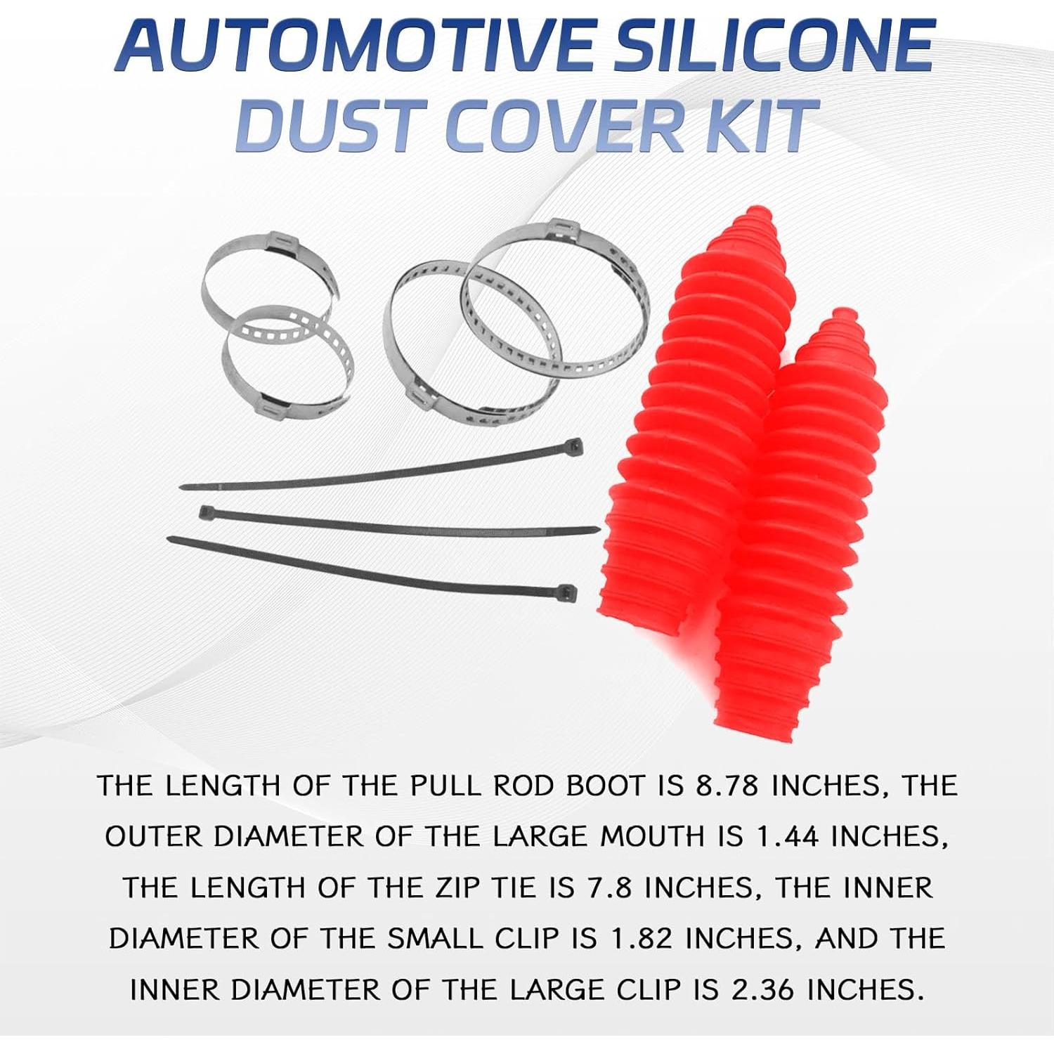 Kit de Botas de Rótula y Piñón QQWD-LGFCT01 Silicona Roja