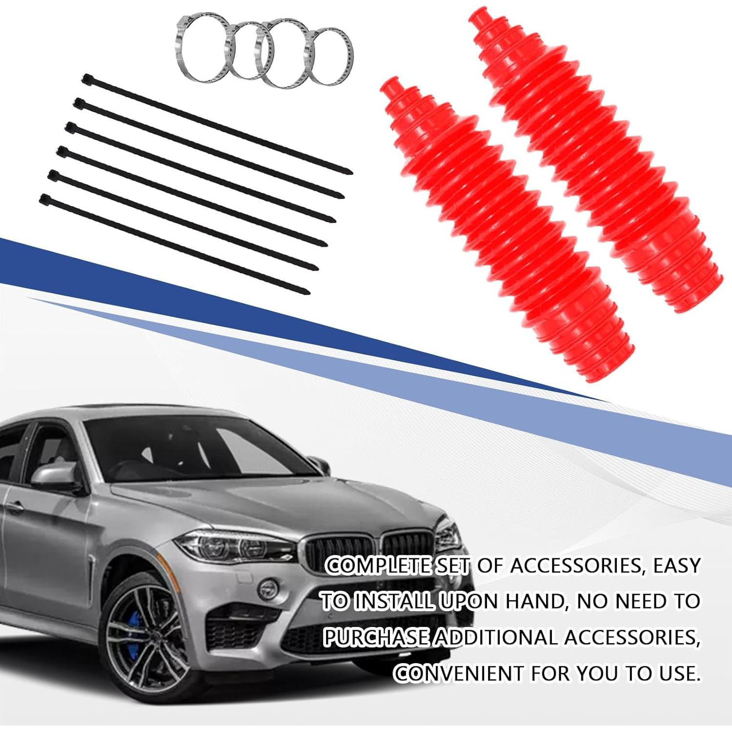 Kit de Botas de Rótula y Piñón QQWD-LGFCT01 Silicona Roja