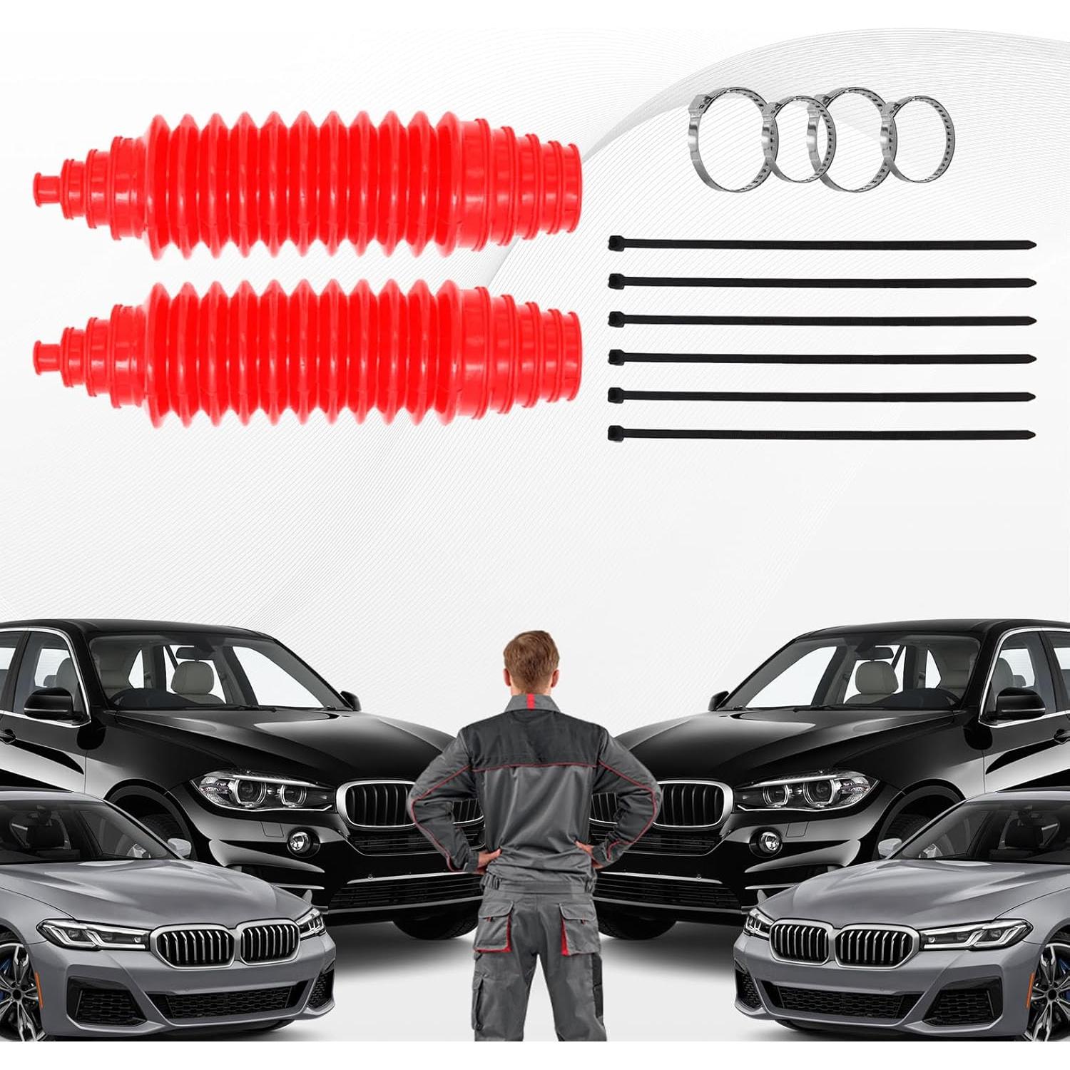 Kit de Botas de Rótula y Piñón QQWD-LGFCT01 Silicona Roja