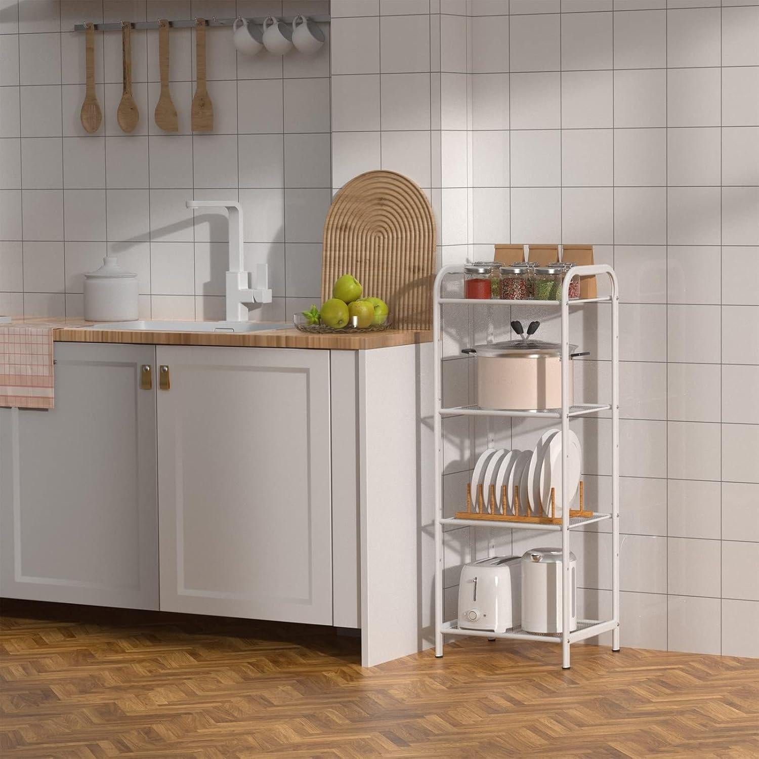 Estante de Almacenamiento MAX Houser Blanco 4 Niveles Industrial