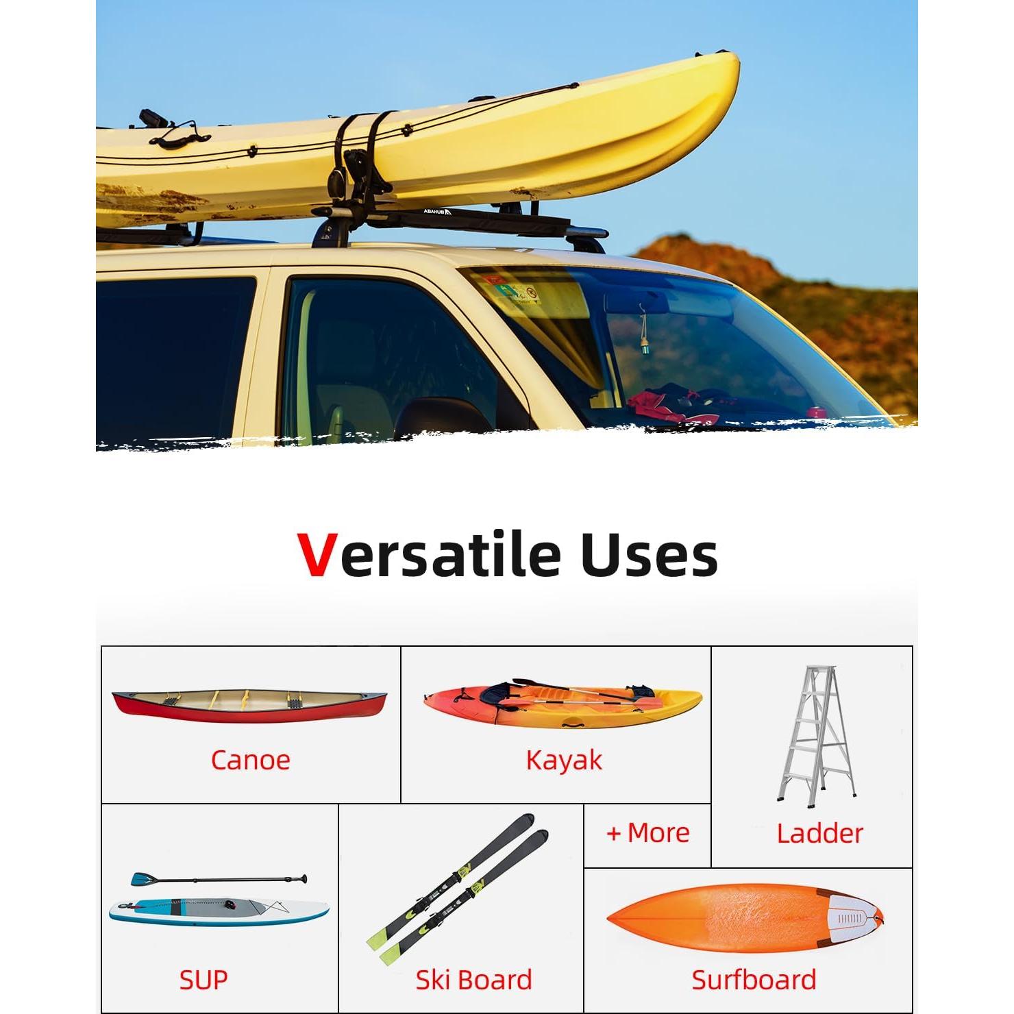 Almohadillas para Techo de Coche Abahub con Correas y Bolsa