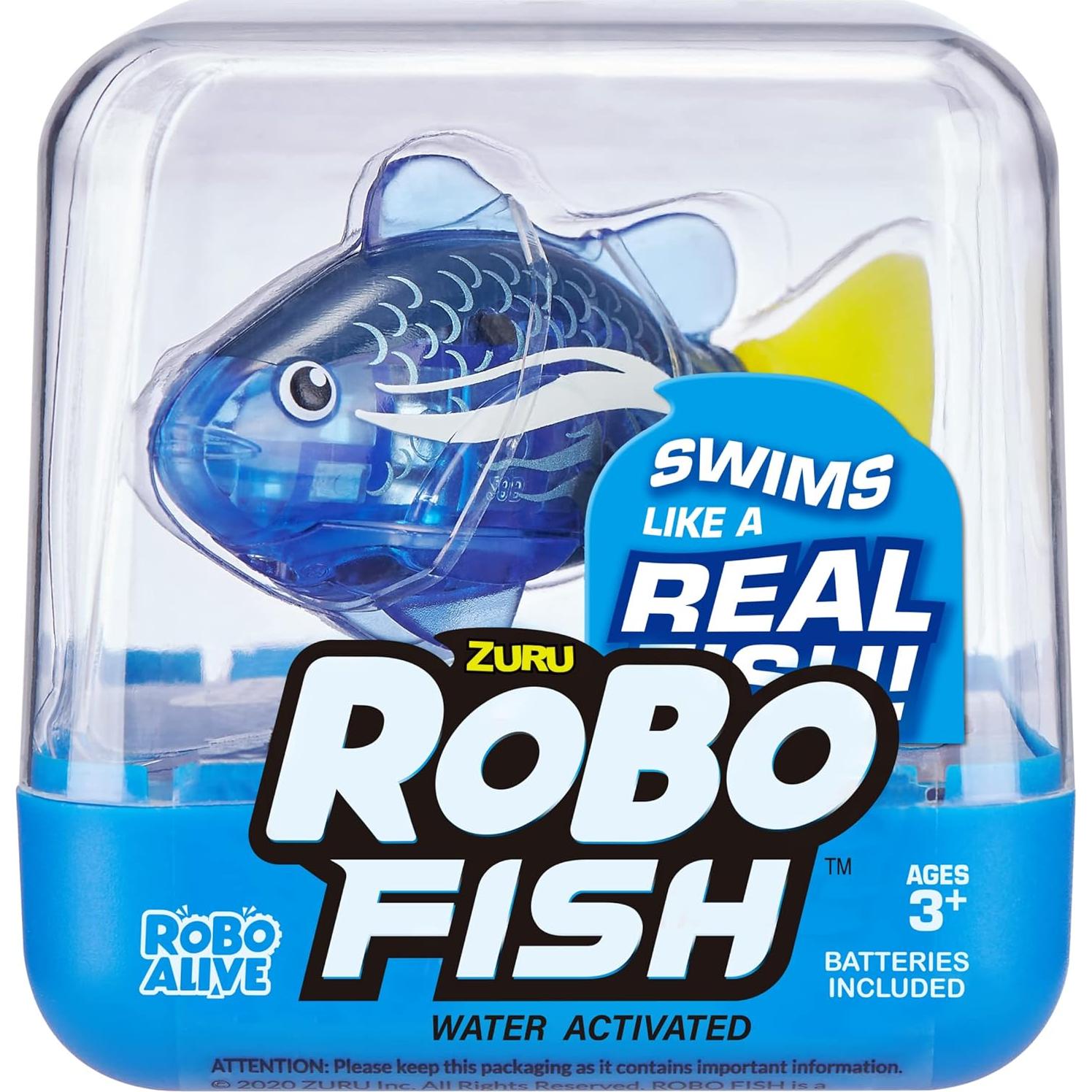 Pez Robótico Nadador ZURU Robo Fish 2 Piezas Azul Rojo