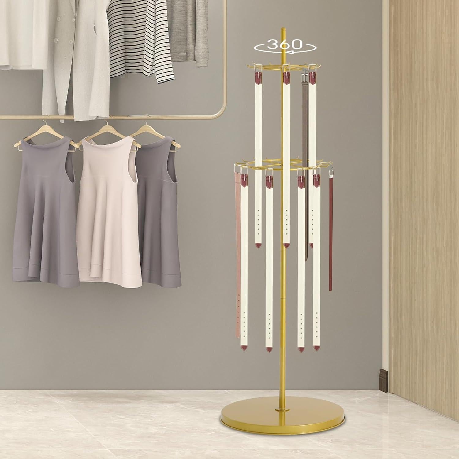 Estante para Corbatas y Cinturones KJNHhugH Dorado 168cm