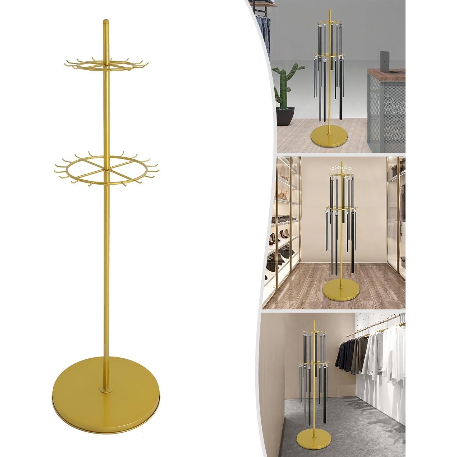 Estante para Corbatas y Cinturones KJNHhugH Dorado 168cm