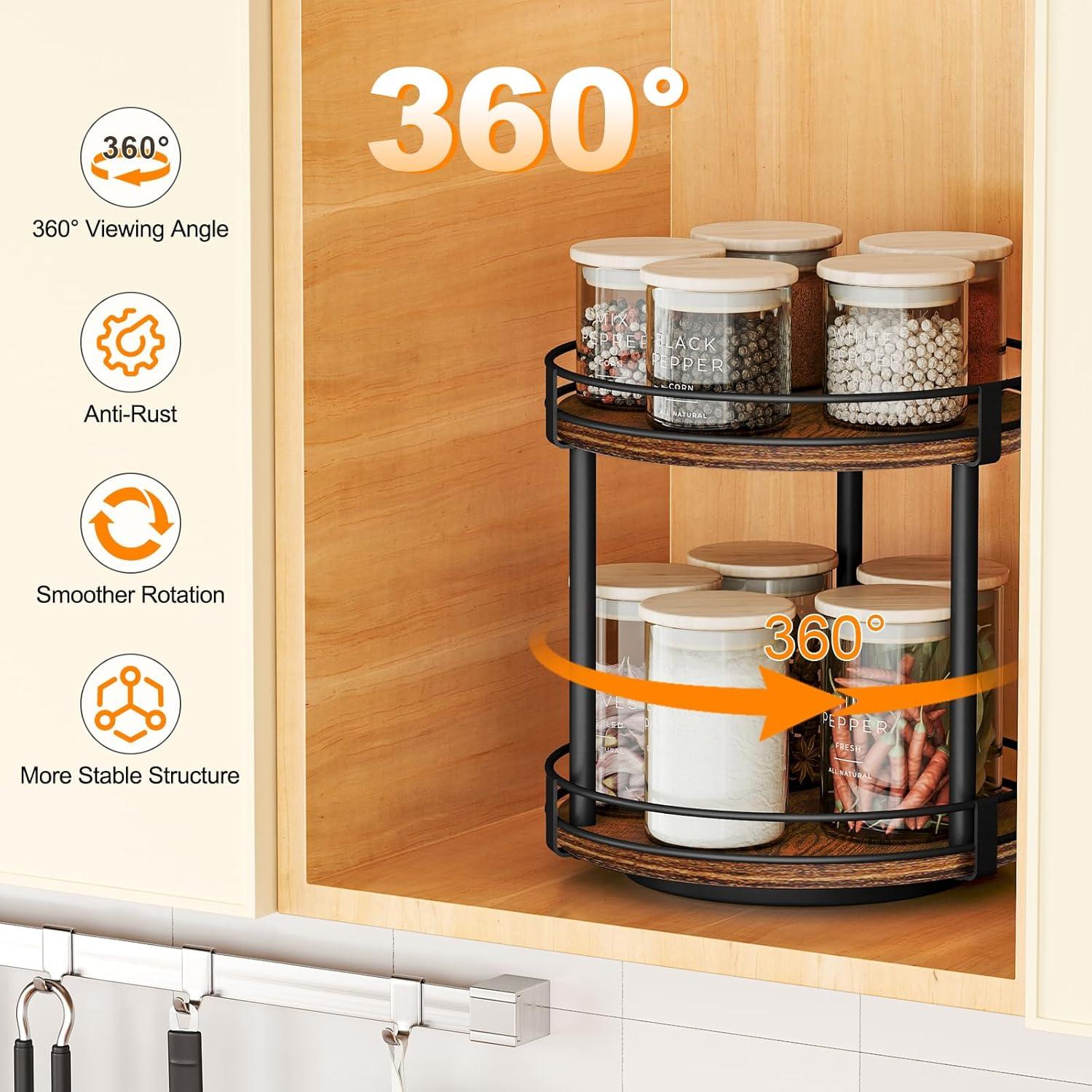 Organizador de Especias Rotativo Snughome 2 Niveles 25.9cm