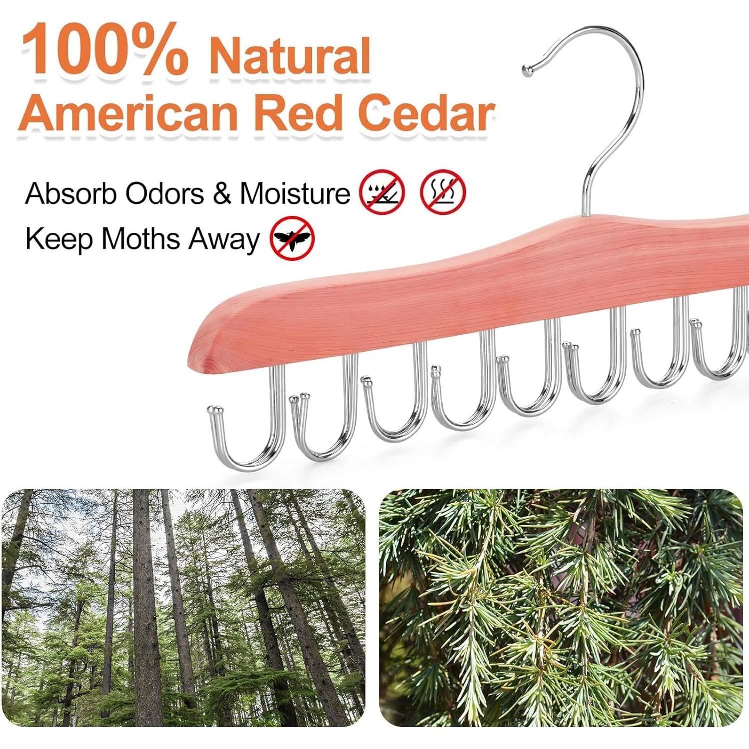 Perchero de Madera de Cedro TOPIA HANGER con 20 Ganchos Rotativos