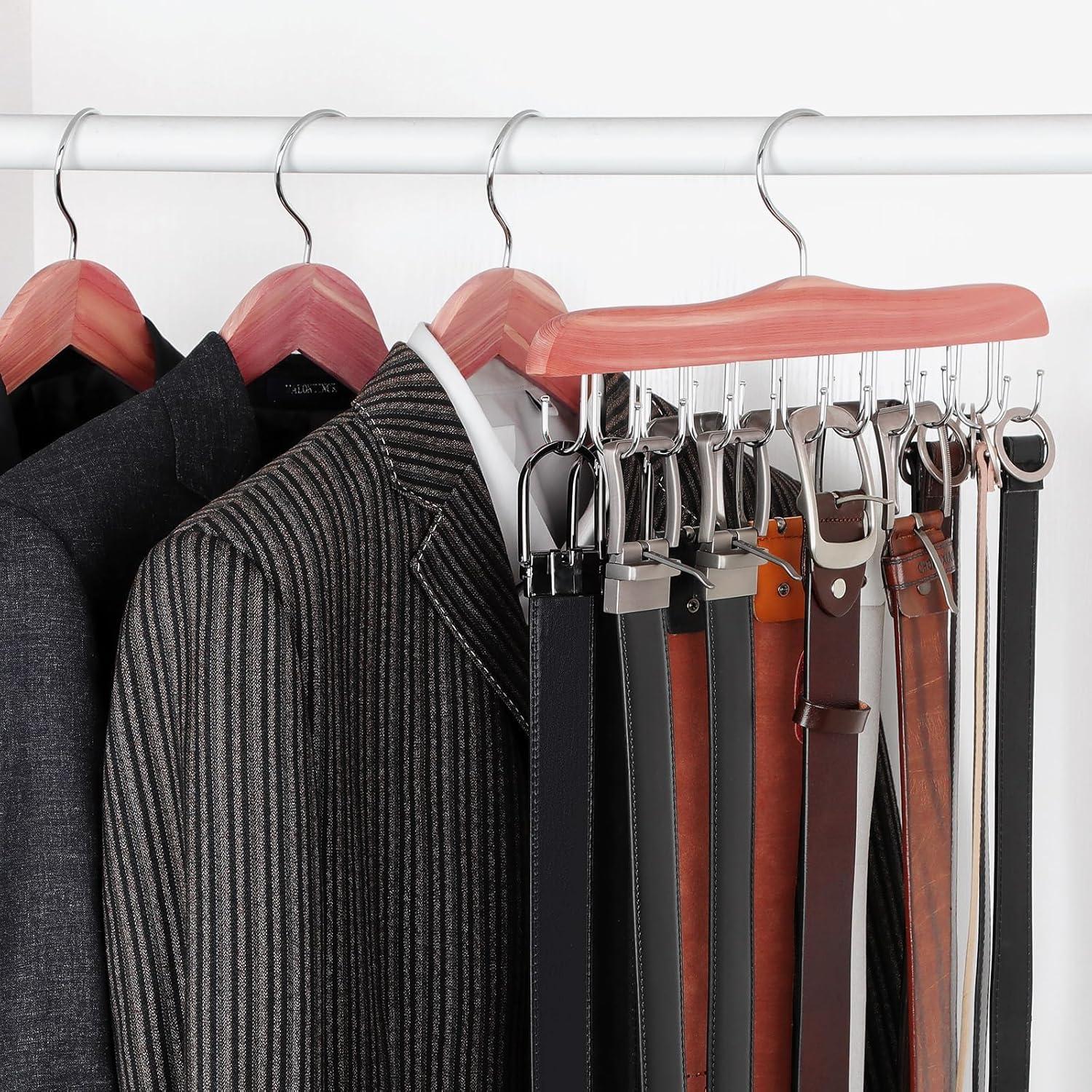 Perchero de Madera de Cedro TOPIA HANGER con 20 Ganchos Rotativos