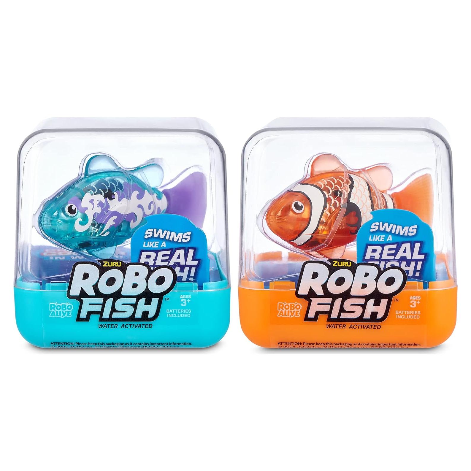 Robo Fish ZURU Serie 2 2 Piezas Teal y Naranja