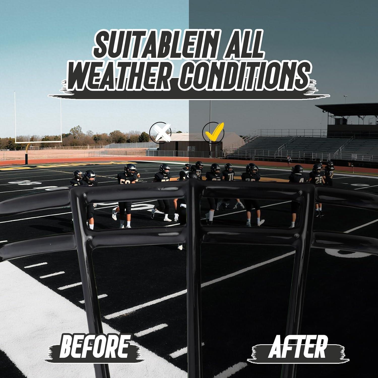 Visera de Fútbol OYMLANX Negra y Clara para Entrenamiento