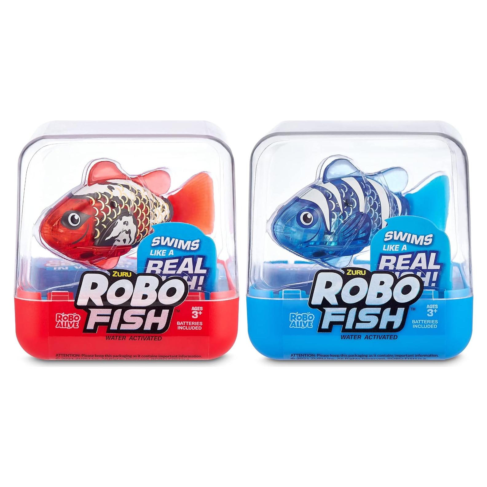 Robo Fish ZURU Serie 2 2 Piezas Rojo y Azul Activados por Agua
