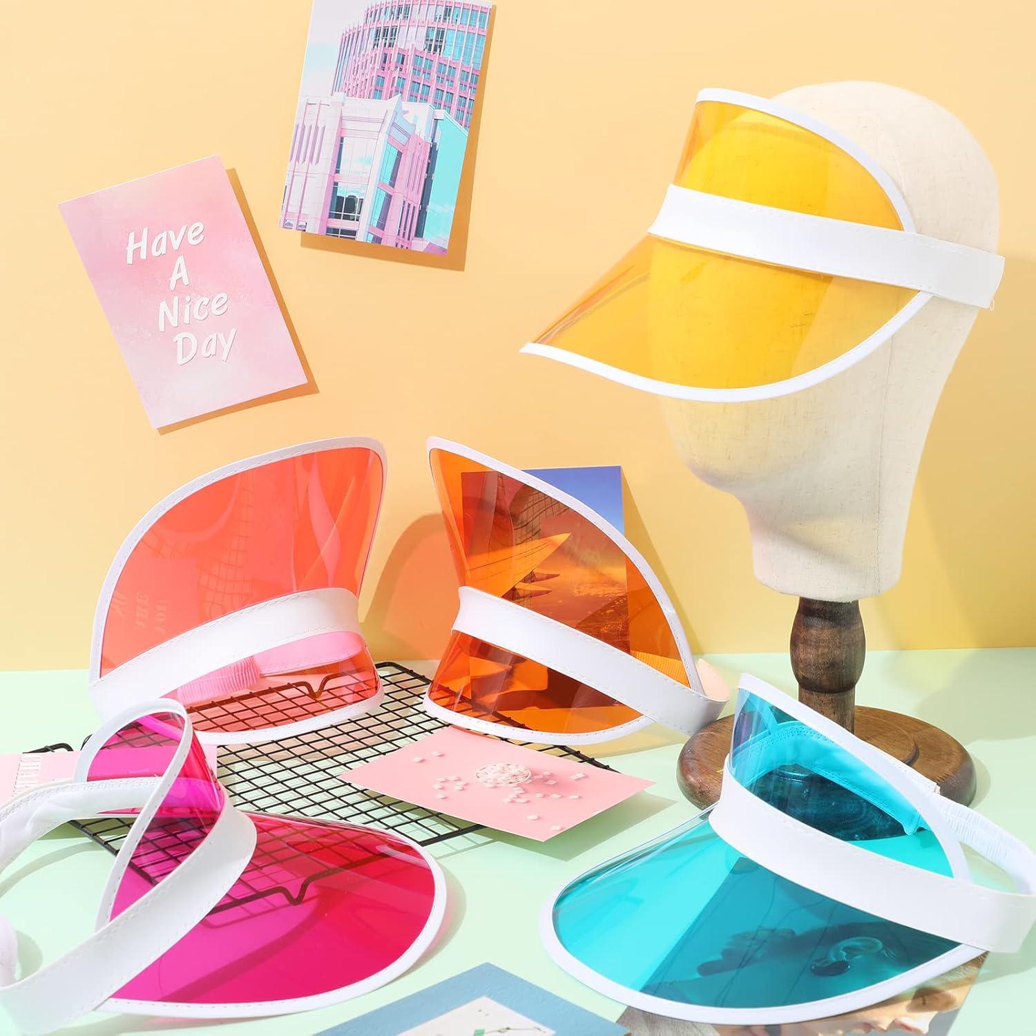 Paquete de 26 Gorras Visera Solar Transparentes UV Unisex