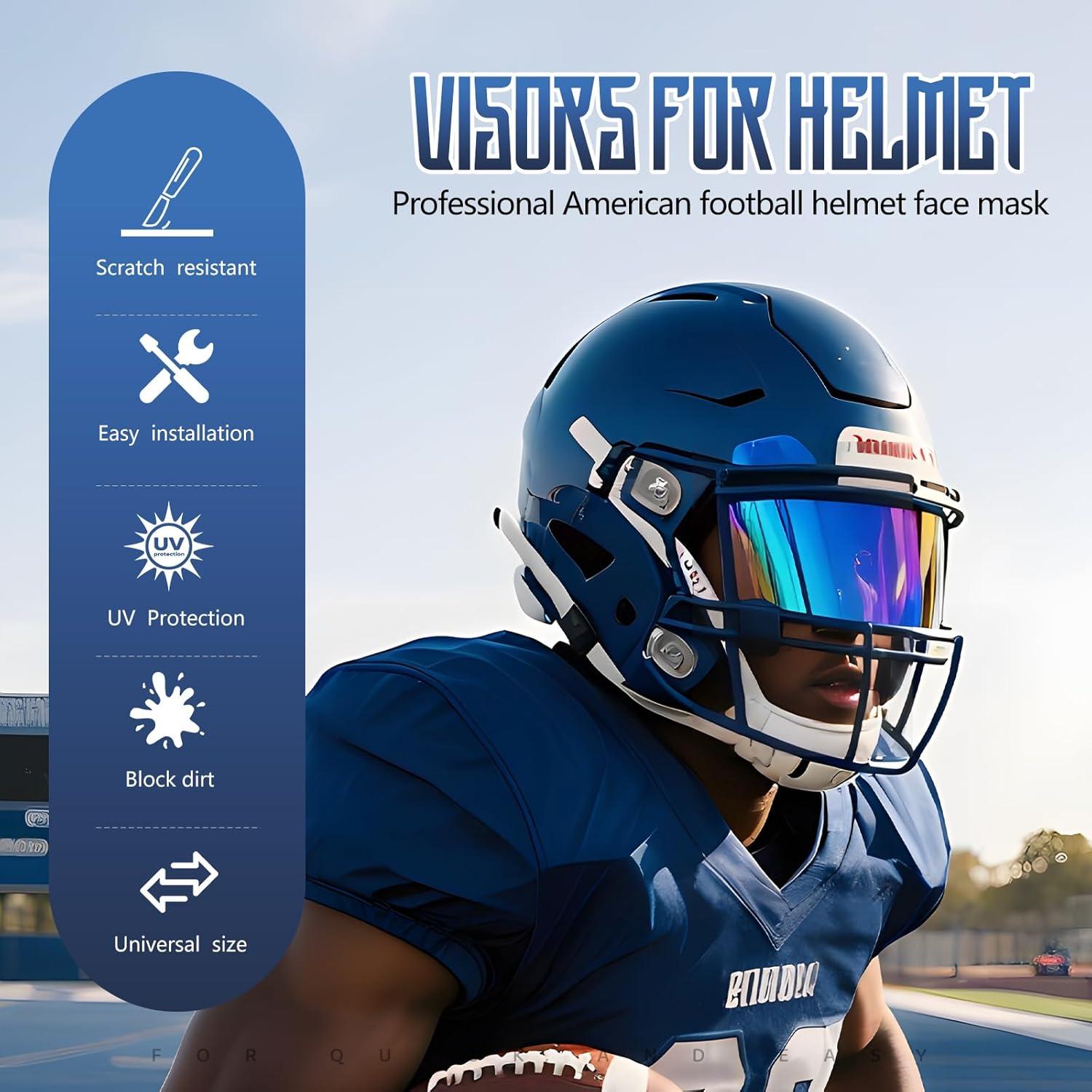 Visera de Fútbol ROMRLD Azul Neón y Clara - 2-Pack Aprobada NFHS