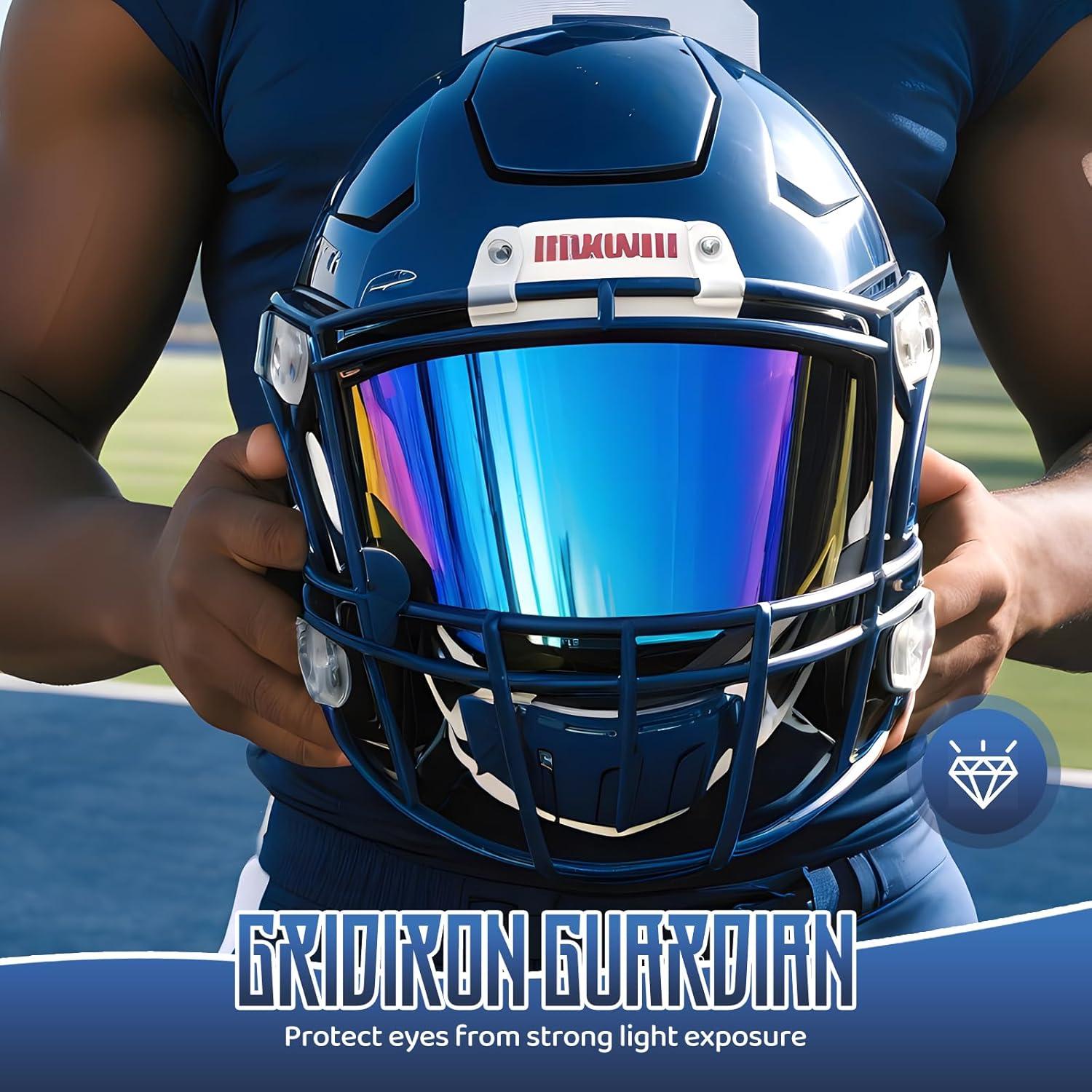 Visera de Fútbol ROMRLD Azul Neón y Clara - 2-Pack Aprobada NFHS