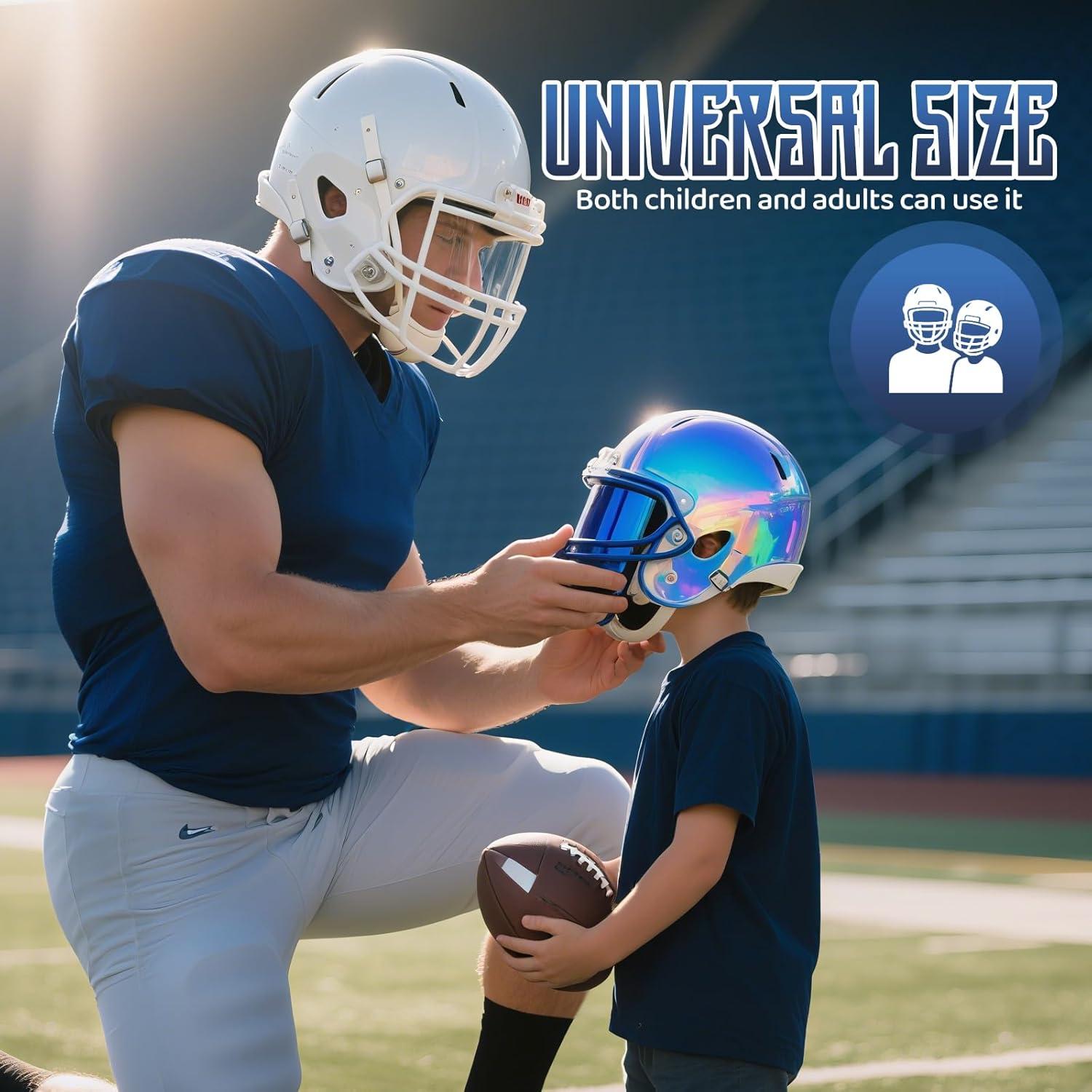 Visera de Fútbol ROMRLD Azul Neón y Clara - 2-Pack Aprobada NFHS