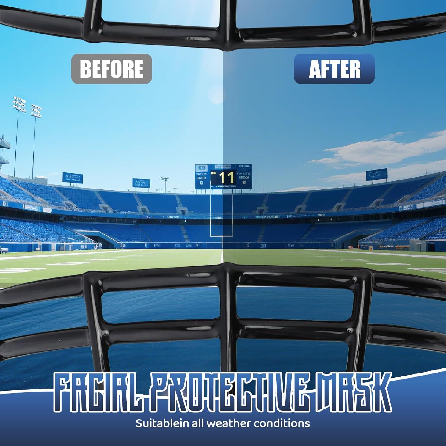 Visera de Fútbol ROMRLD Azul Neón y Clara - 2-Pack Aprobada NFHS