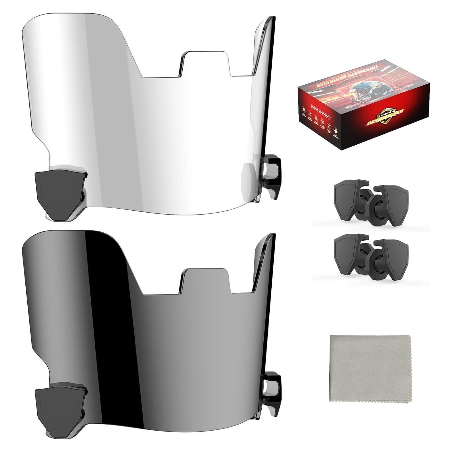 Visera de Fútbol ROMRLD 2-Pack Policarbonato A Prueba de Rotura