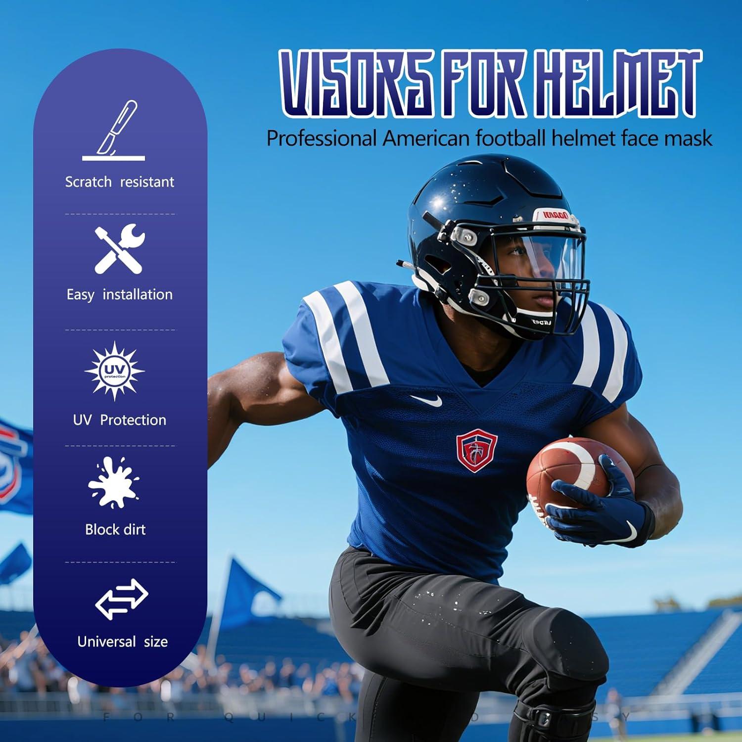 Visera de Fútbol ROMRLD 2-Pack Policarbonato A Prueba de Rotura