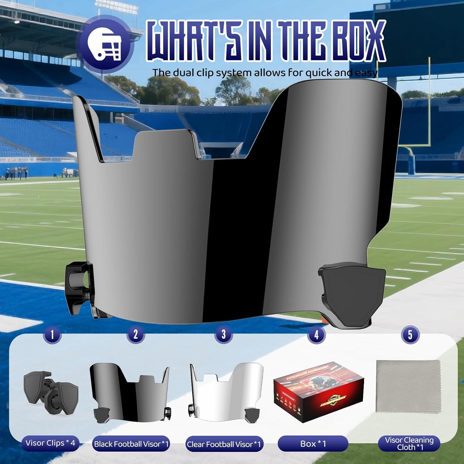 Visera de Fútbol ROMRLD 2-Pack Policarbonato A Prueba de Rotura