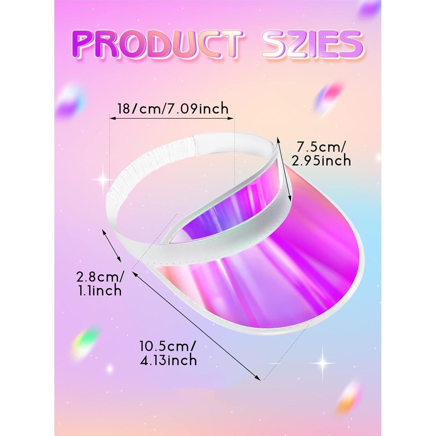 Geyoga 6 Sombreros Visera Solar UV Rosa Ajustables Unisex