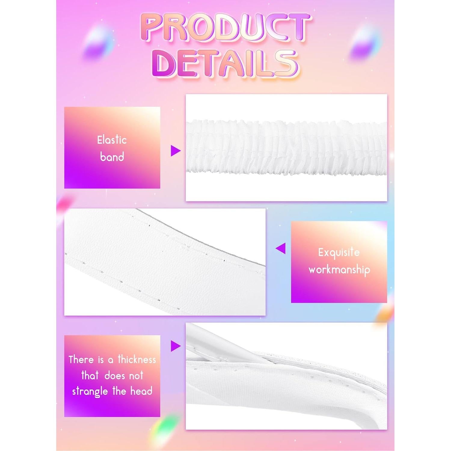 Geyoga 6 Sombreros Visera Solar UV Rosa Ajustables Unisex