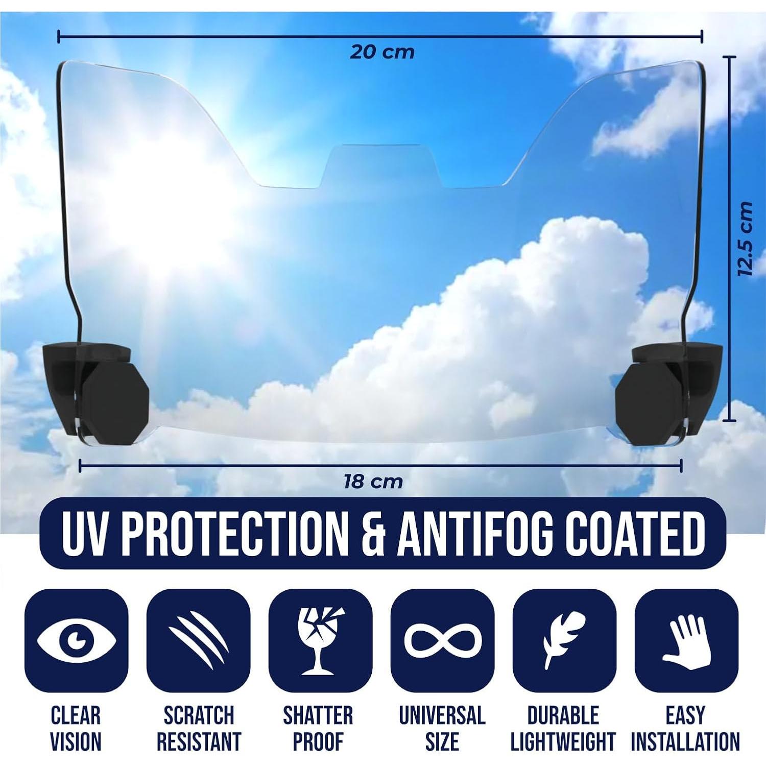 Visera de Fútbol Solstice Fusion FV-111 Antivaho UV Transparente