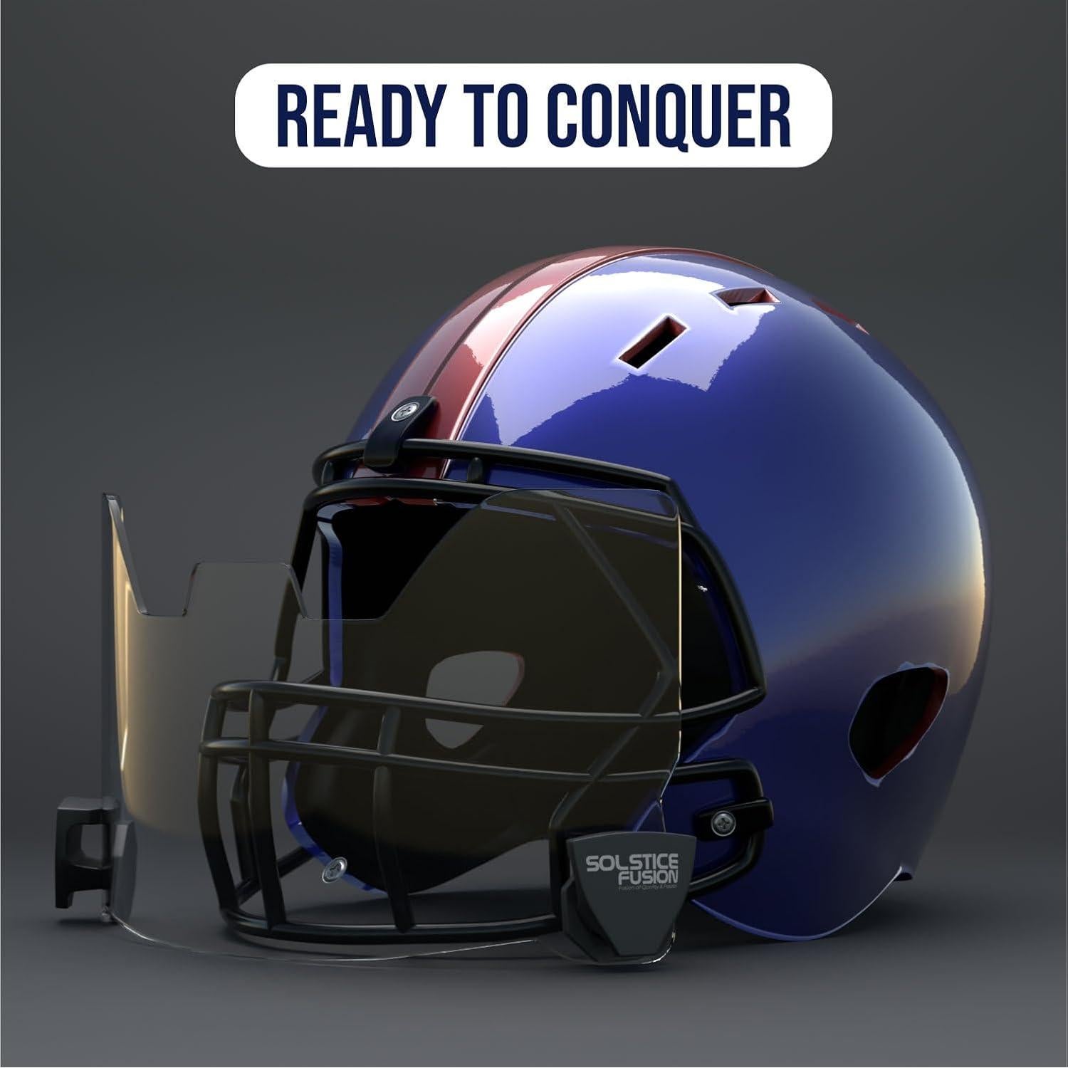 Visera de Fútbol Solstice Fusion FV-111 Antivaho UV Transparente