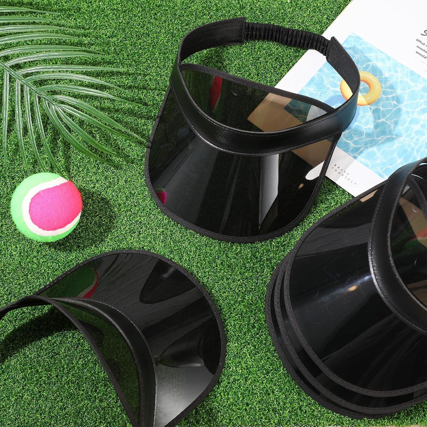 Paquete de 12 Gorras Visera Solar Transparentes Ajustables