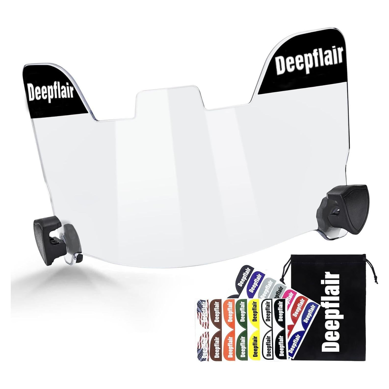 Visera de Fútbol Deepflair Transparente para Casco Adulto