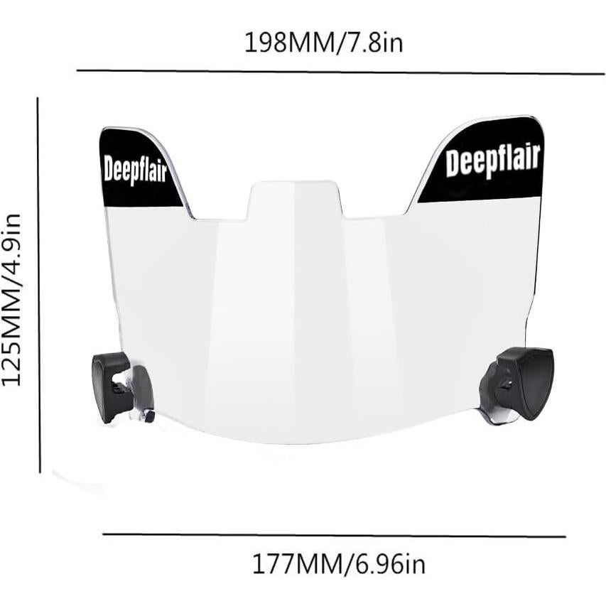 Visera de Fútbol Deepflair Transparente para Casco Adulto