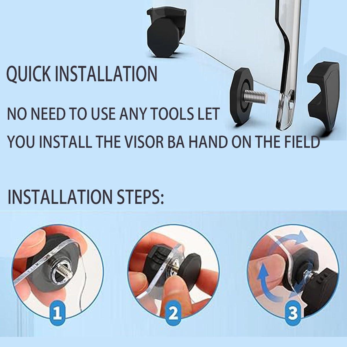 Visera de Fútbol Deepflair Transparente para Casco Adulto