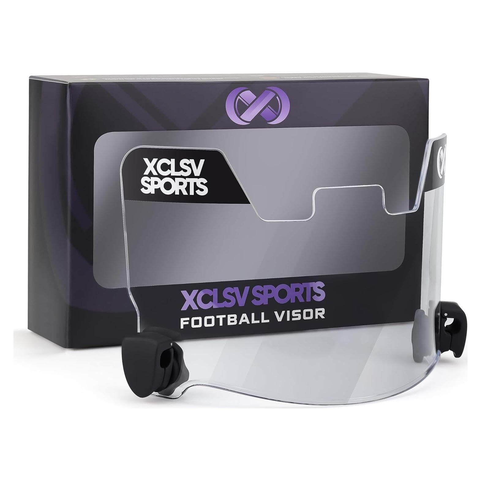 Visera de Casco de Fútbol XCLSV SPORTS - Lente Claro Anti-Niebla UV