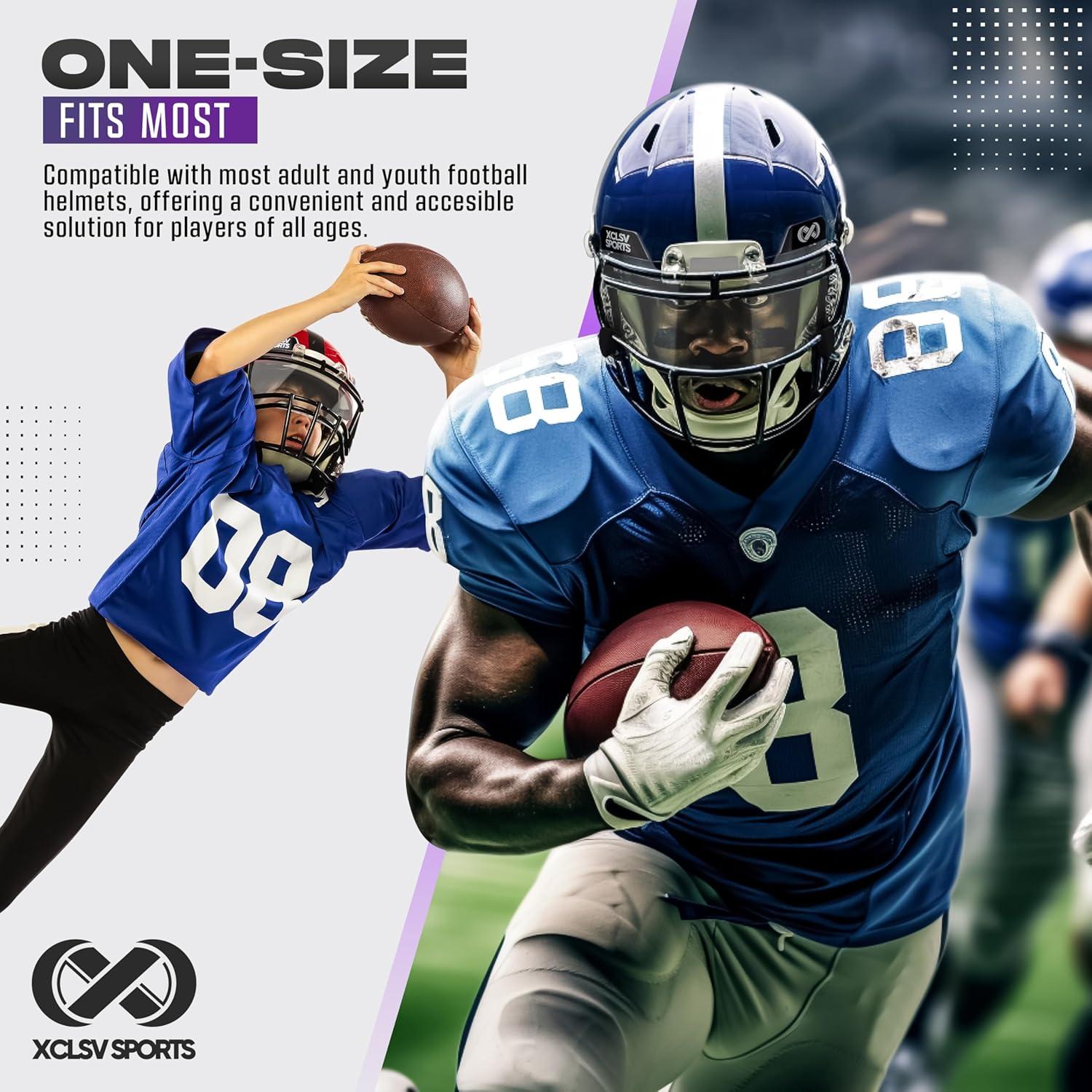 Visera de Casco de Fútbol XCLSV SPORTS - Lente Claro Anti-Niebla UV