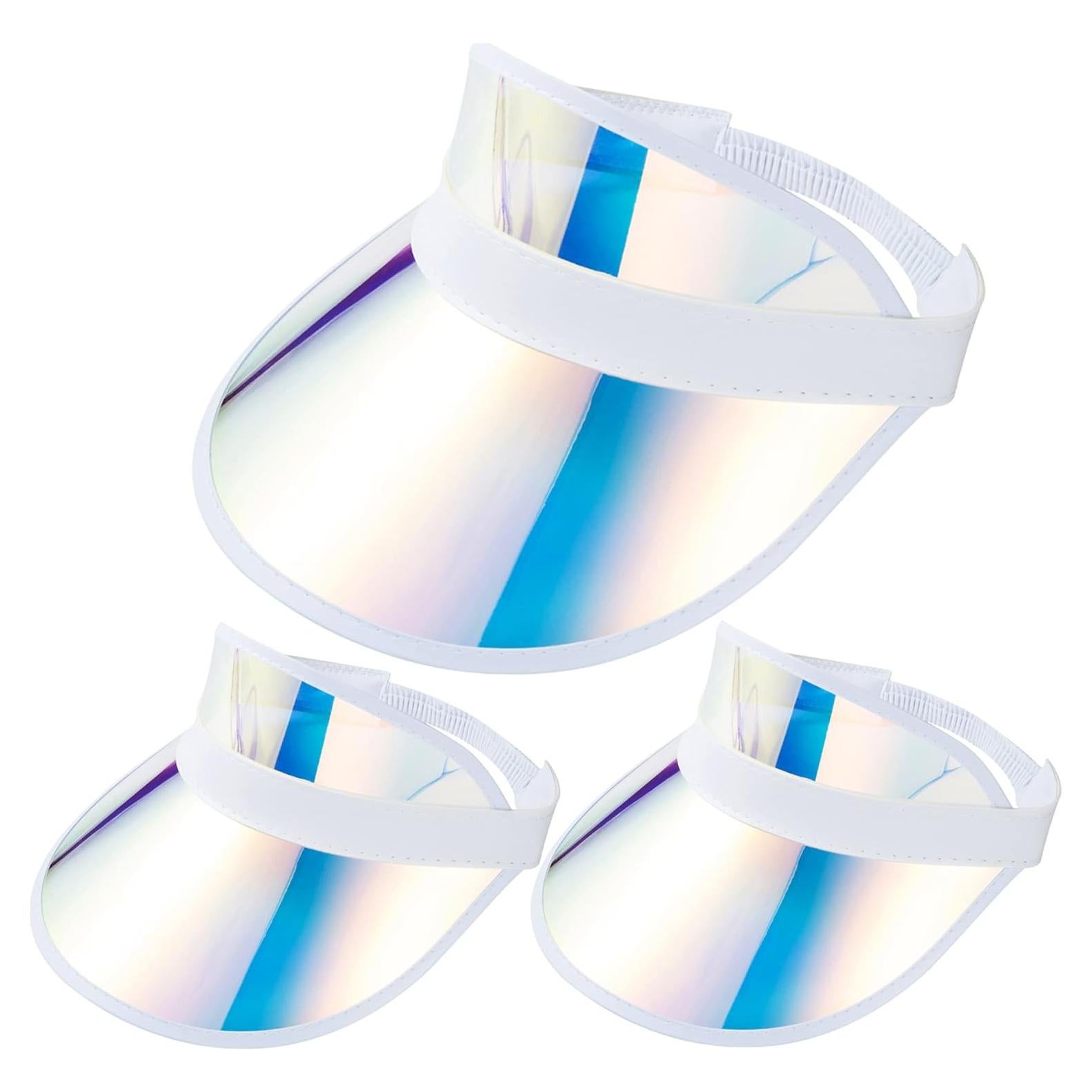 Paquete de 3 Gorras Visera de Sol Iridiscente Unisex