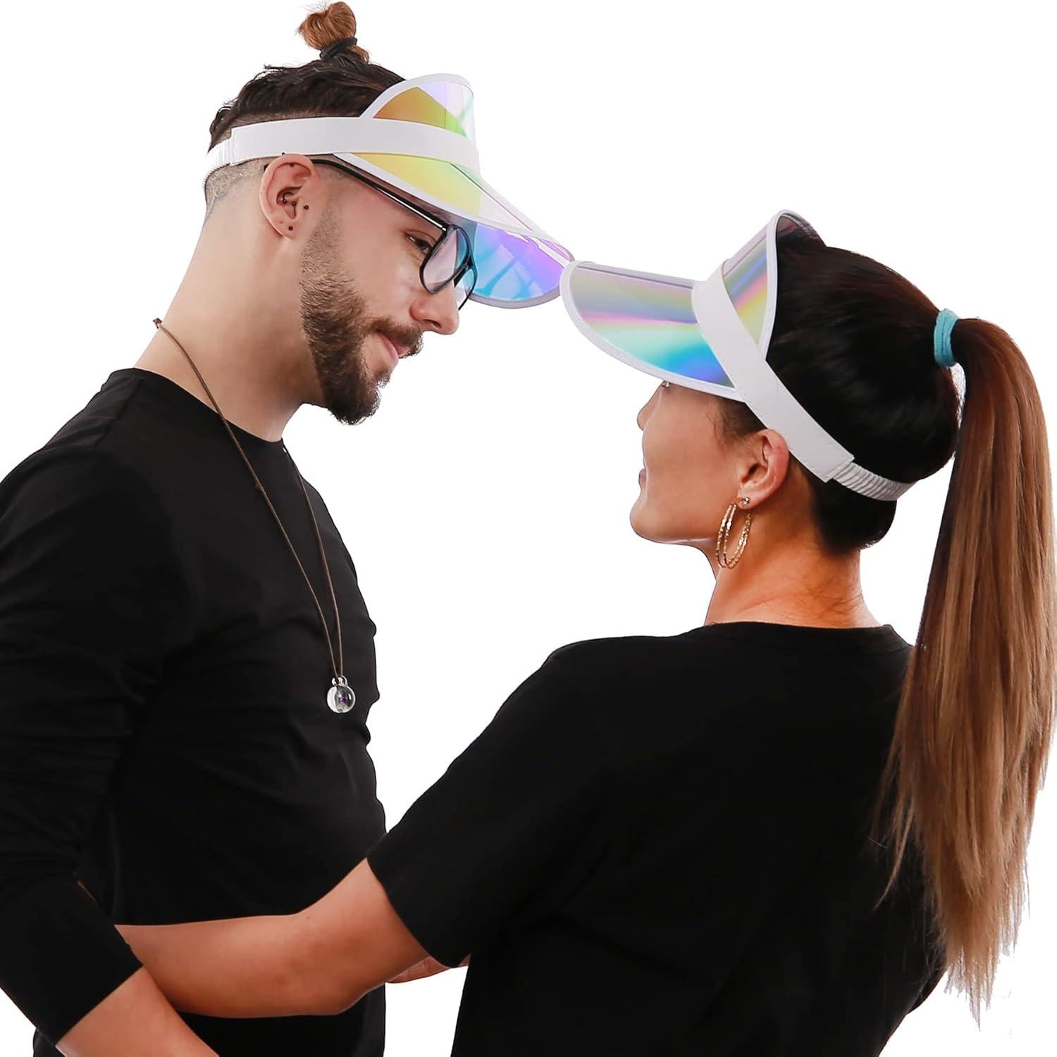 Paquete de 3 Gorras Visera de Sol Iridiscente Unisex