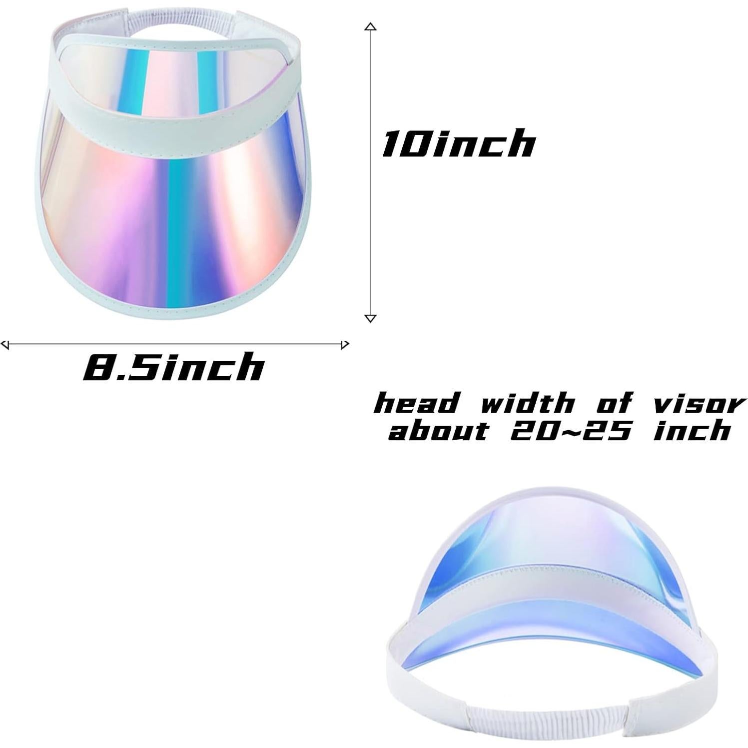 Paquete de 3 Gorras Visera de Sol Iridiscente Unisex