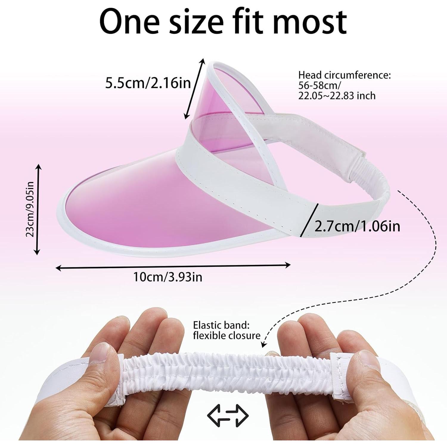 Visera Transparente Unisex de PVC para Sol y Deportes