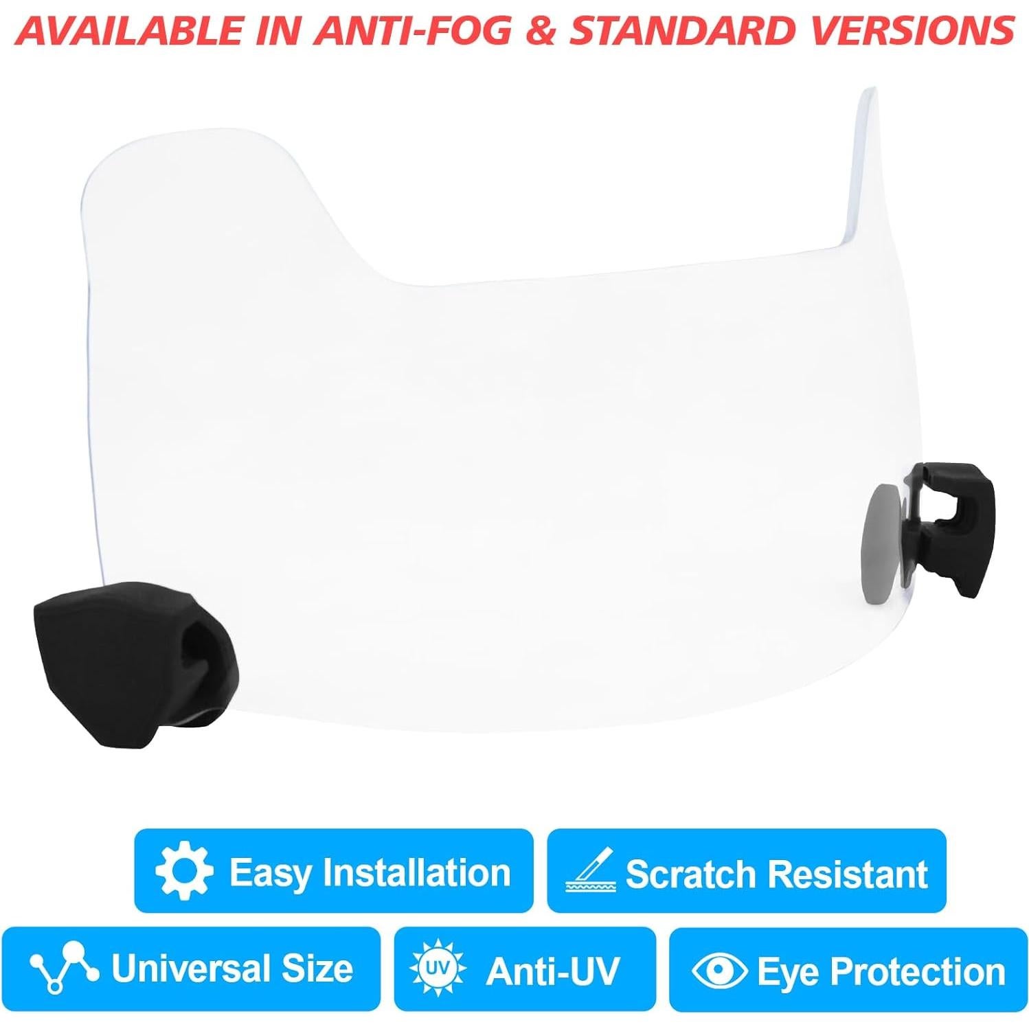 Visera de Fútbol ZAKVOP FV3 para Casco - Policarbonato Claro