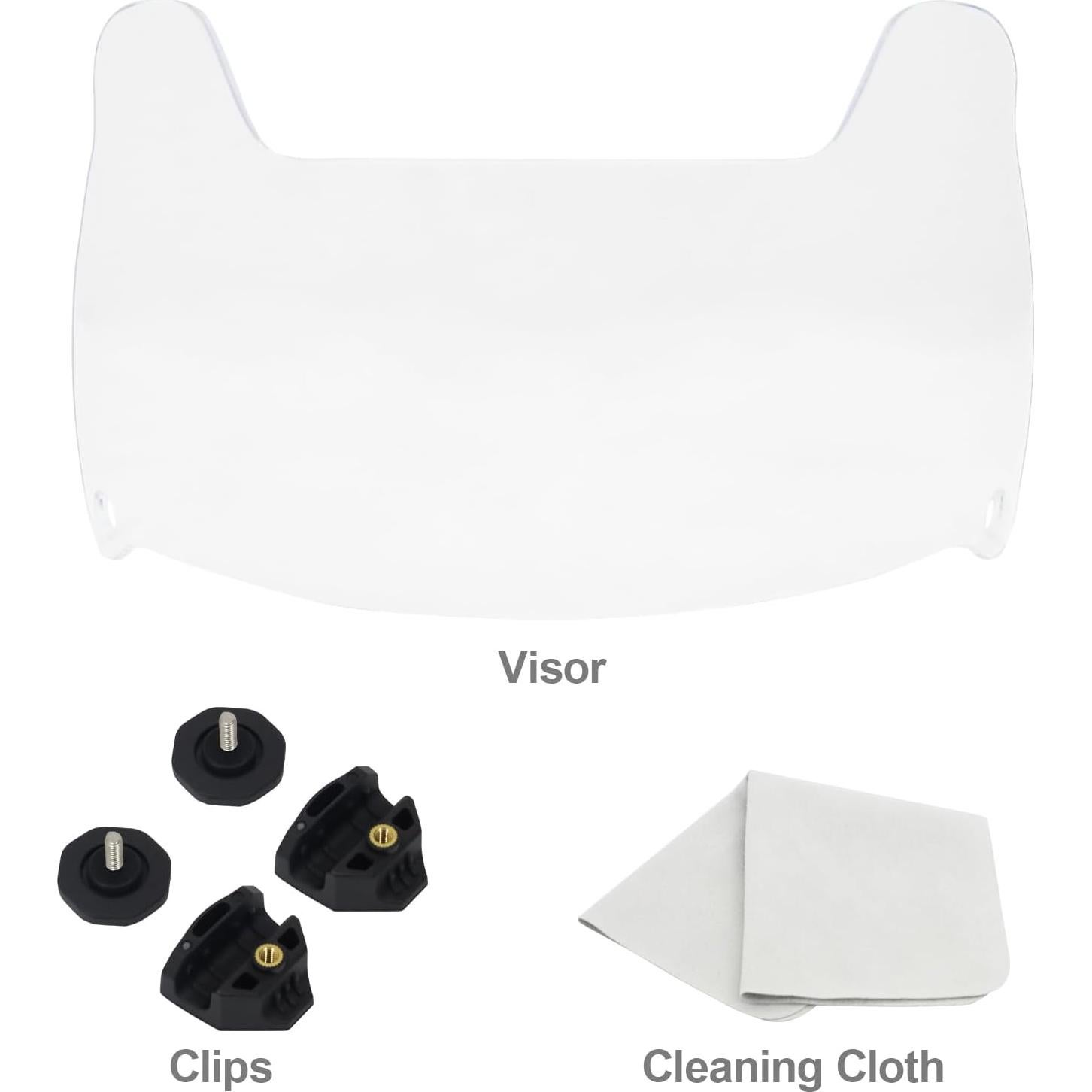 Visera de Fútbol ZAKVOP FV3 para Casco - Policarbonato Claro