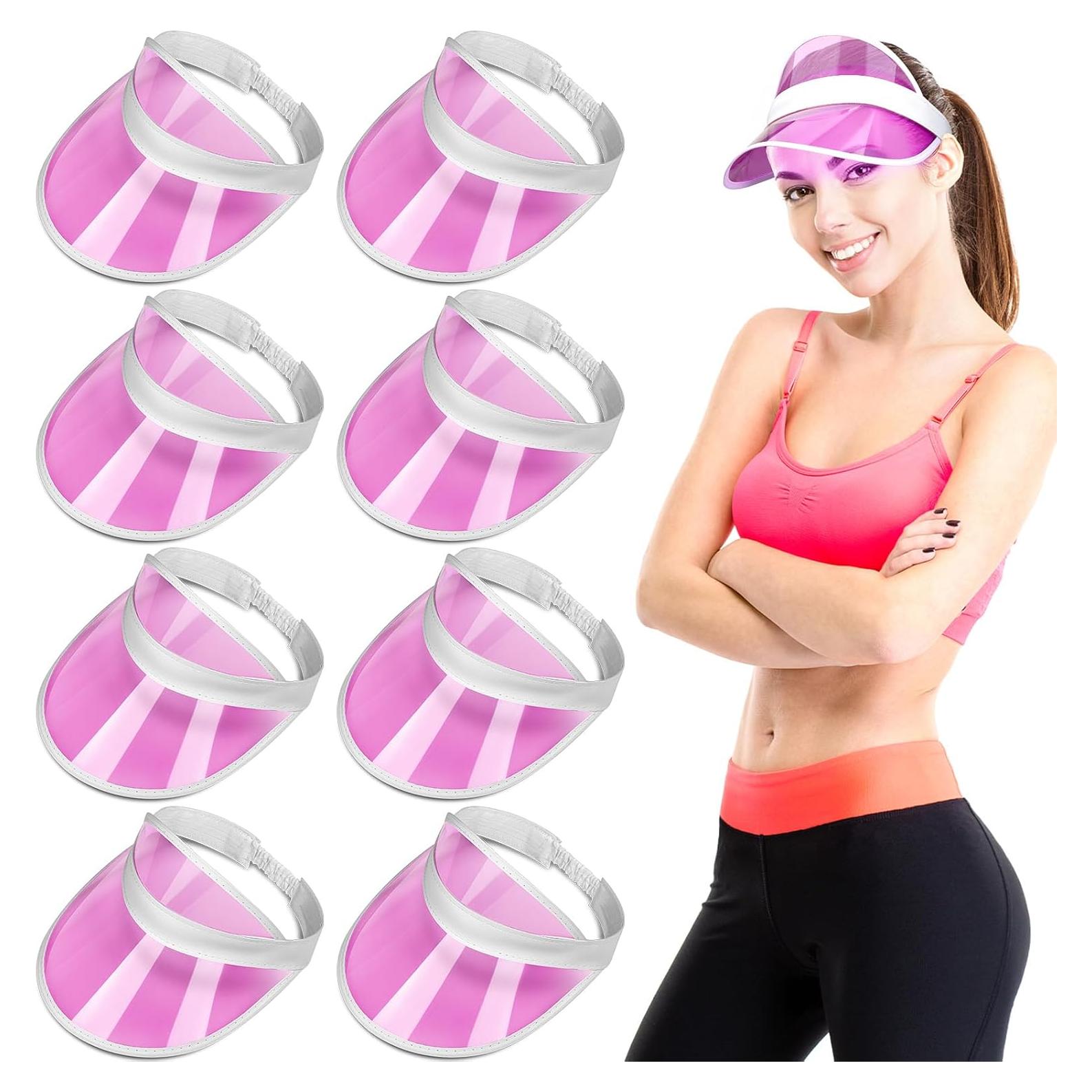 Gorras de Póker de Plástico Rosa Tarpop - 8 Piezas para Mujeres