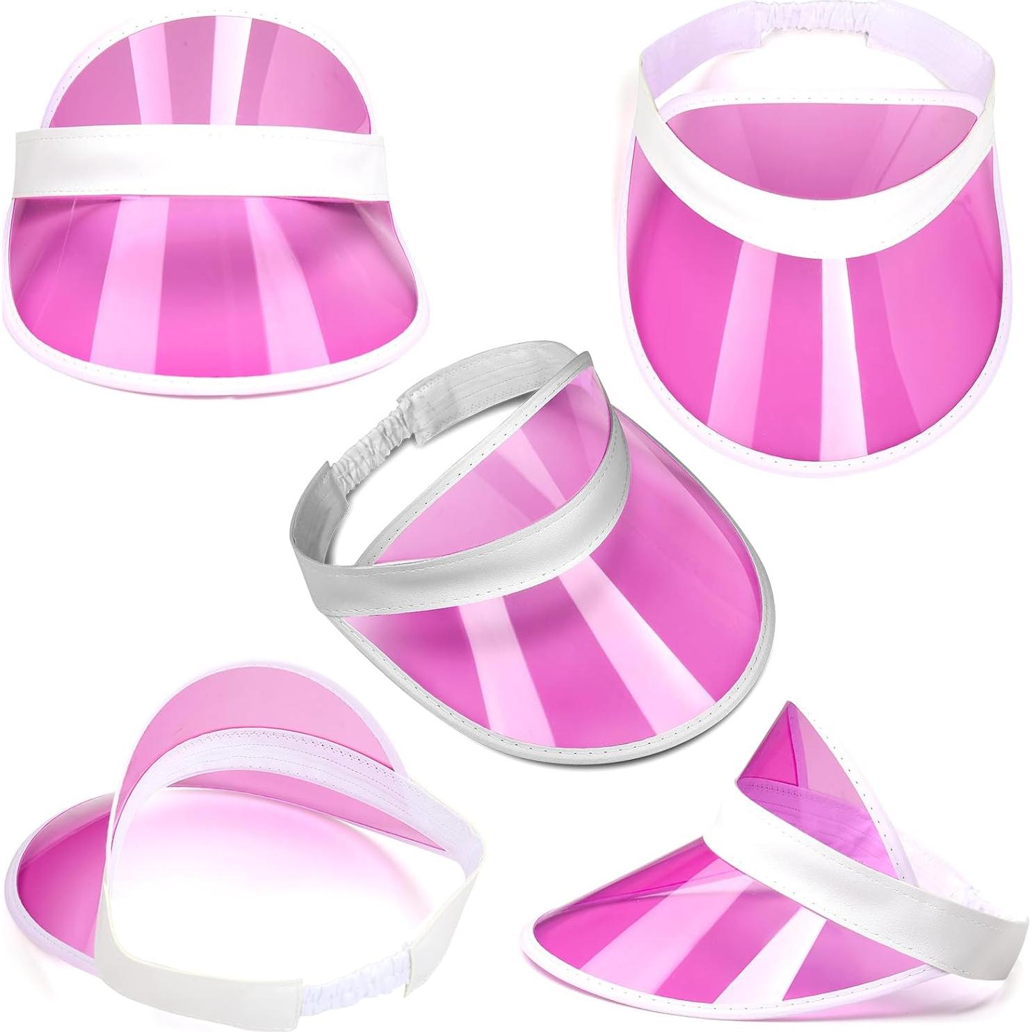 Gorras de Póker de Plástico Rosa Tarpop - 8 Piezas para Mujeres