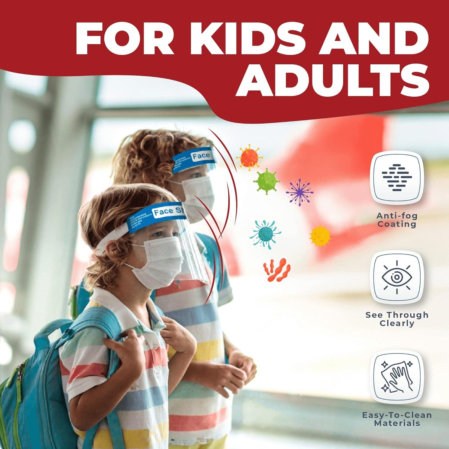 Pantalla Facial Reutilizable Antivaho - Paquete de 10 Unidades