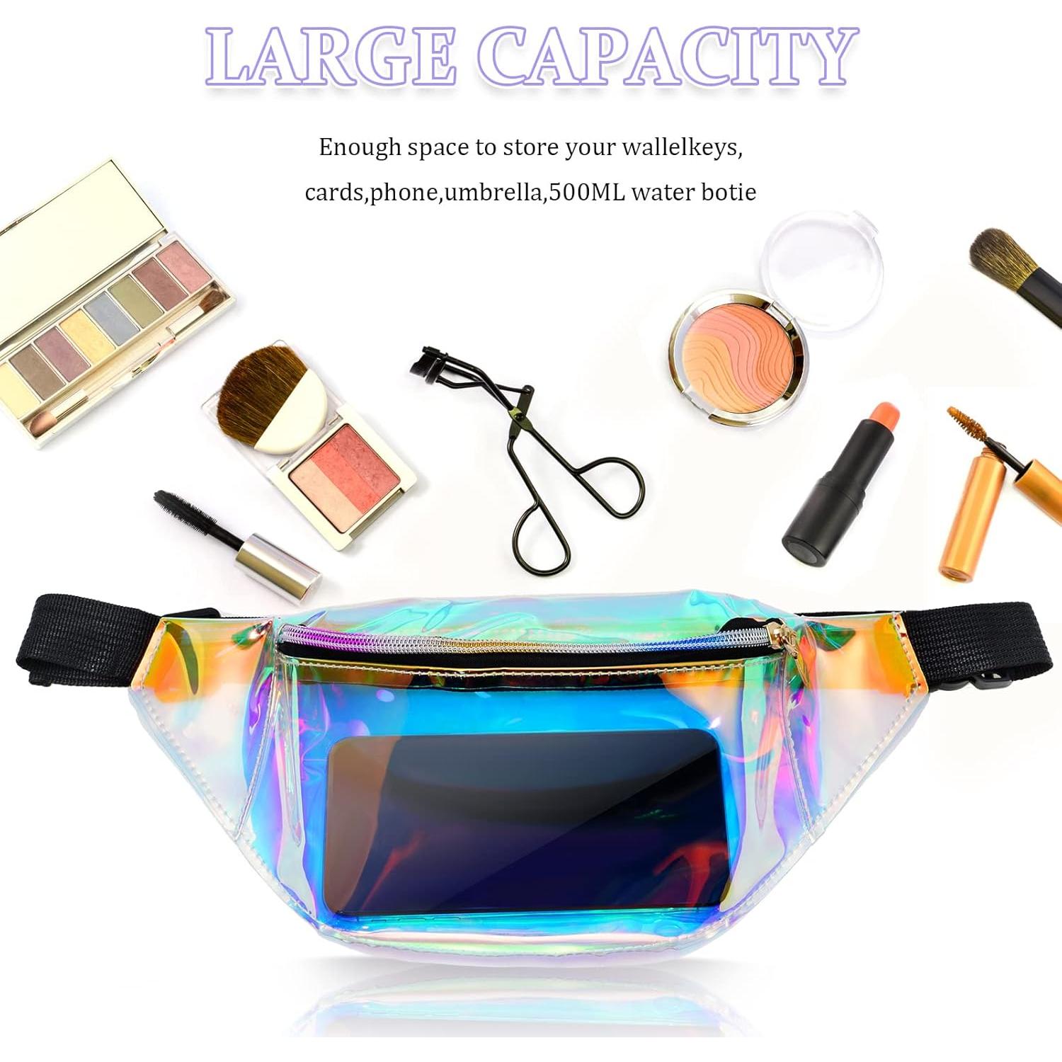 Paquete de 10 Sombreros Visera de Sol y Riñoneras Holográficas