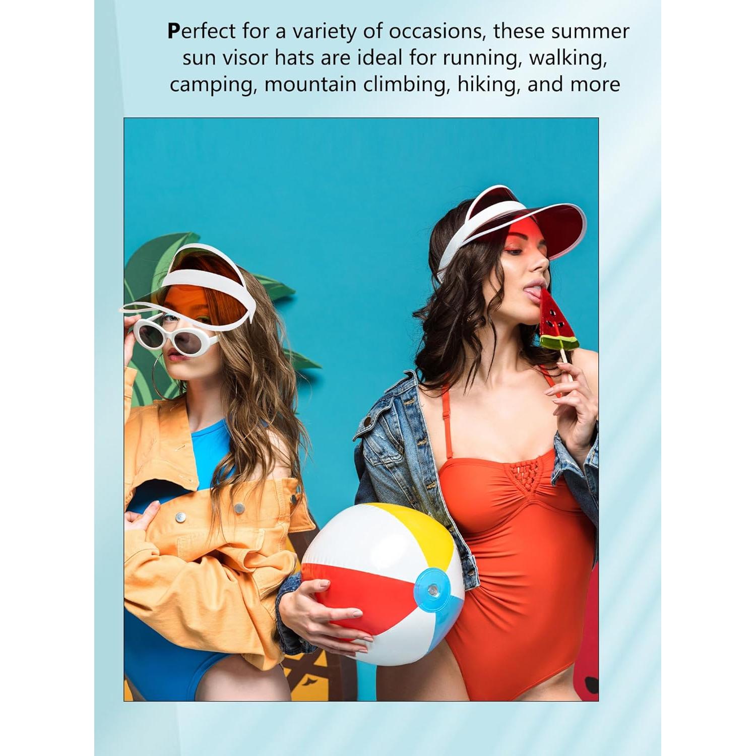 15 Gorras de Plástico Transparentes UV para Adultos - SGBETTER